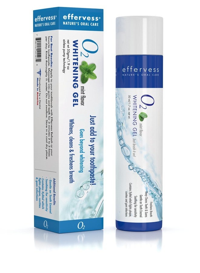 Effervess 02 Professional Tooth Whitening Gel | Professional Strength| 50ml Airless Pump Dispenser Provides Months of Whitening |Just Add to Toothbrush - Image 1